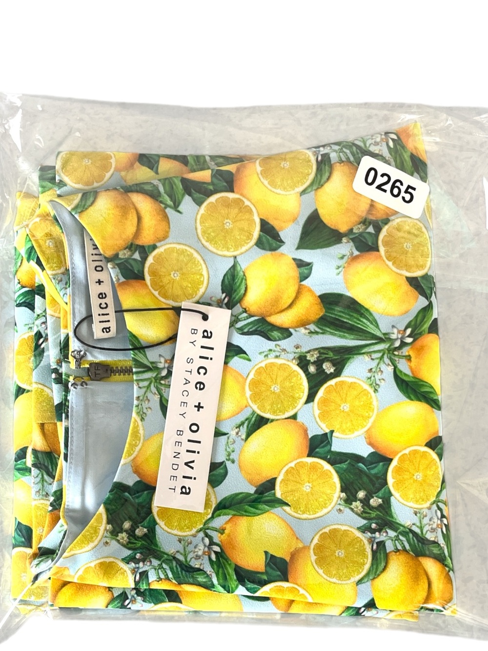 NWT Alice + Olivia Clyde A-Line Shift Dress in Lemon Squeeze Size 8 - Picture 7 of 7